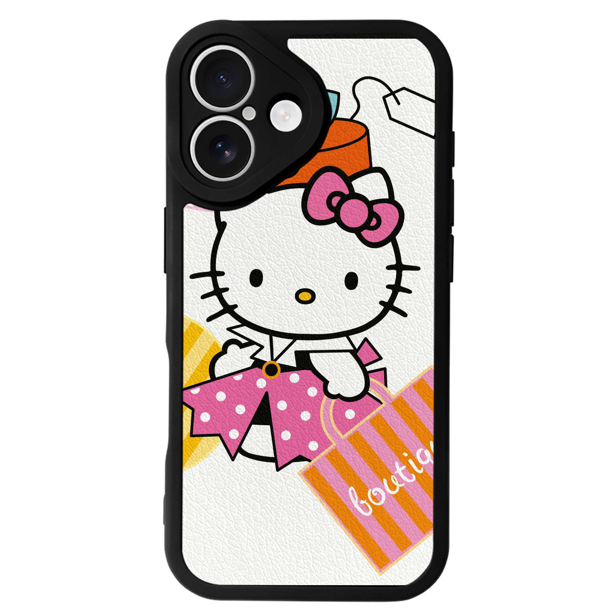 （画像用） Hello Kitty ハローキティ 【iPhone 16シリーズ対応】シリコンスマホケース（レザー調） 材質：シリコン